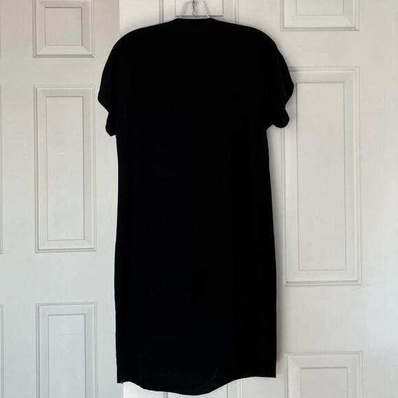 SOLD Juliette Hogan Zip Detail Silk Black Shift Dress NZ 10 / US 6 - Picture 9 of 14